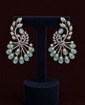 Silver and baby blue statement earrings