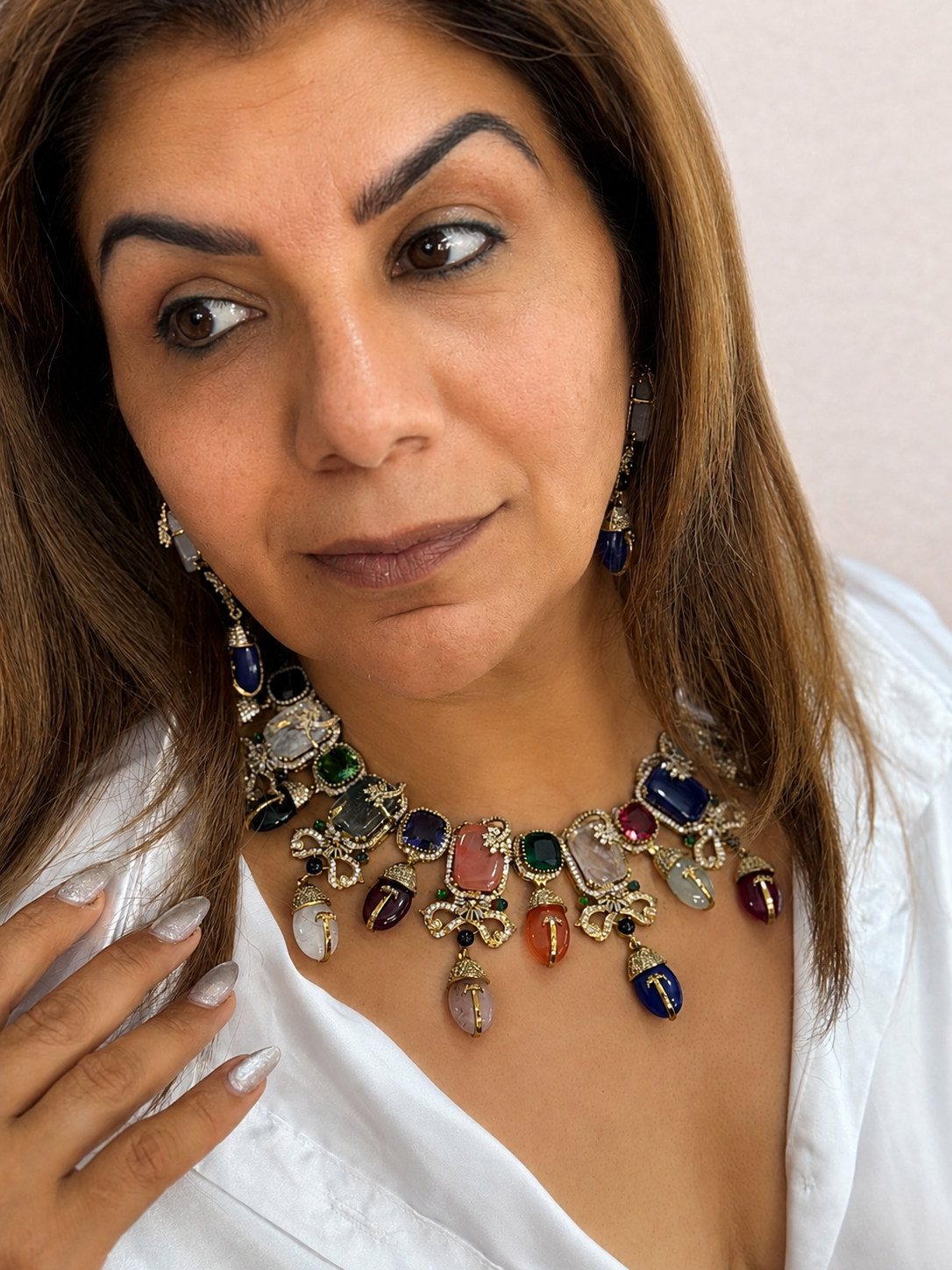 The Geet multicoloured necklace