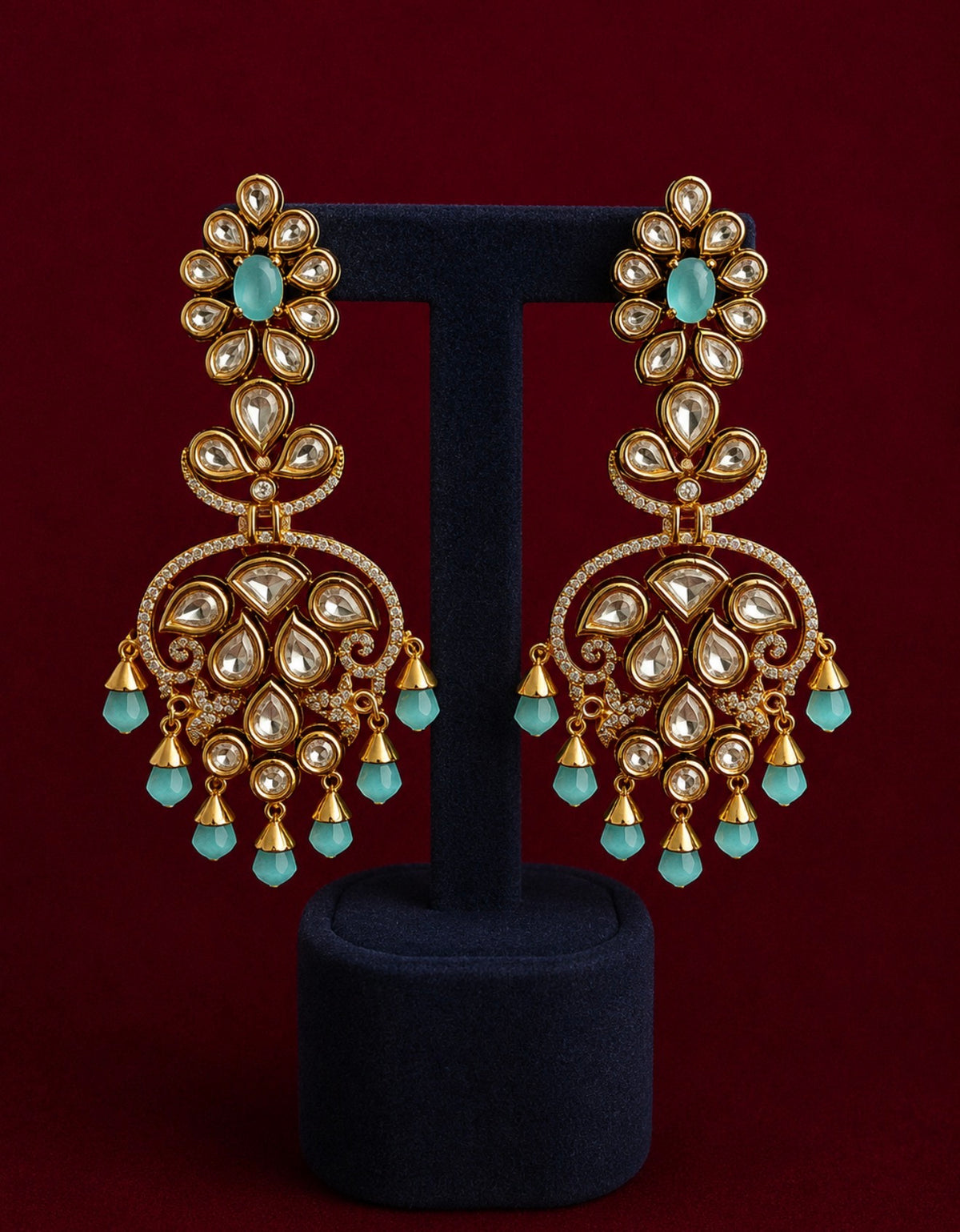 Neelam blue earrings